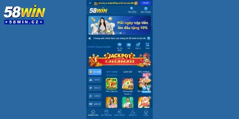 Hướng dẫn quy trình đăng nhập tài khoản 58win cho tân binh